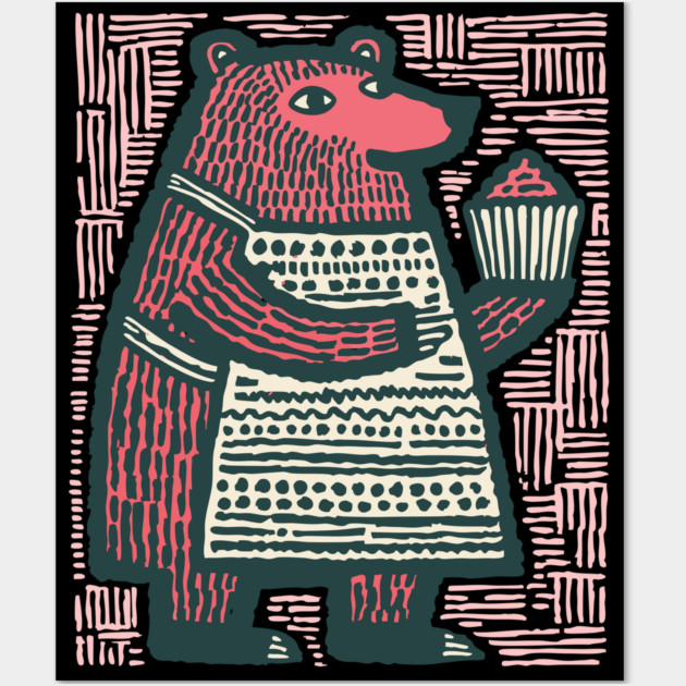 The Bear Baker Wall Art by TuncGK