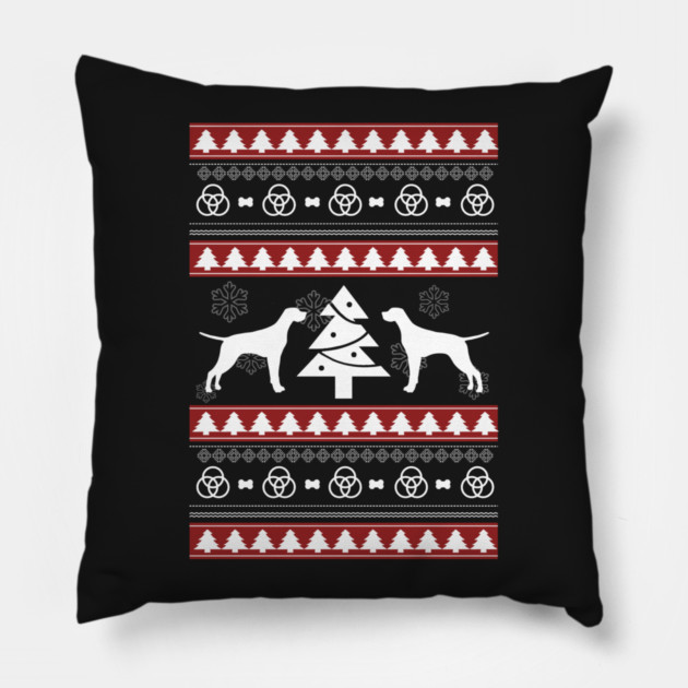 Merry Woofmas Ugly Christmas Pillow by MCALTees