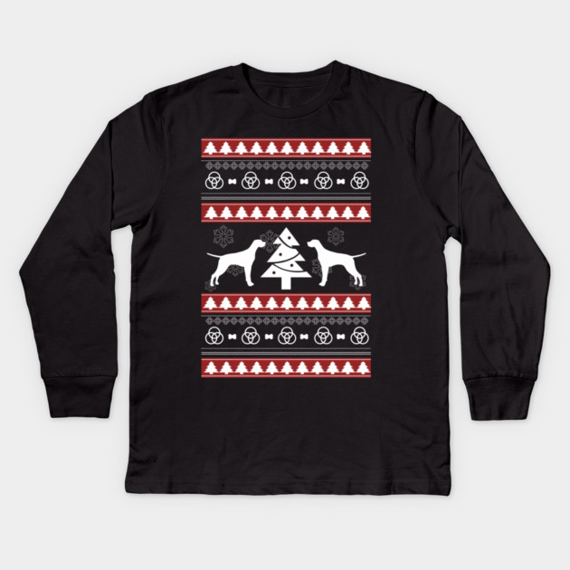 Merry Woofmas Ugly Christmas Kids Long Sleeve T-Shirt by MCALTees