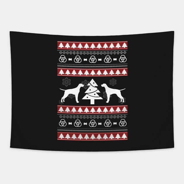 Merry Woofmas Ugly Christmas Tapestry by MCALTees