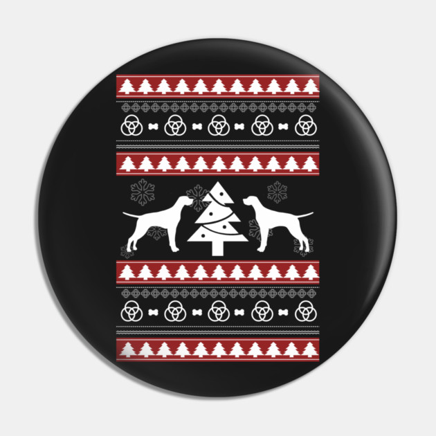 Merry Woofmas Ugly Christmas Pin by MCALTees