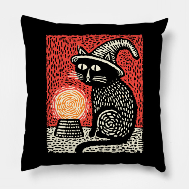 Witch's Familiar Pillow by TuncGK