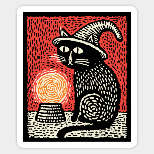 Witch's Familiar Magnet by TuncGK