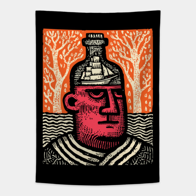 Bottled Thoughts Tapestry by TuncGK