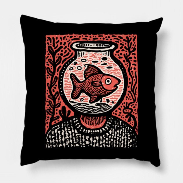 Fishbowl Mind Pillow by TuncGK