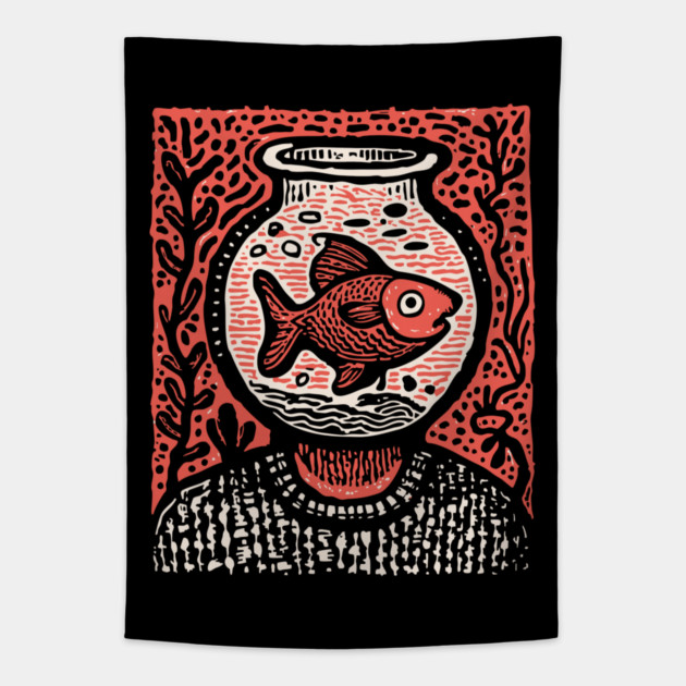 Fishbowl Mind Tapestry by TuncGK
