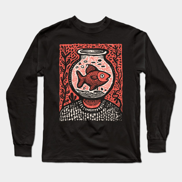 Fishbowl Mind Long Sleeve T-Shirt by TuncGK