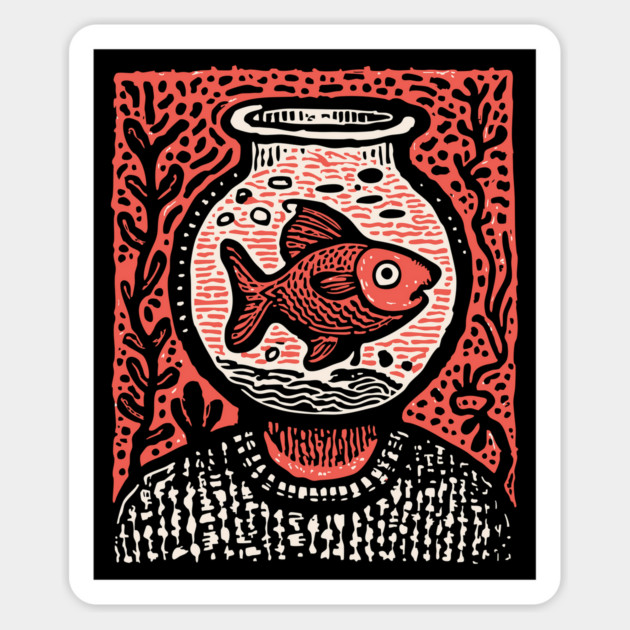 Fishbowl Mind Magnet by TuncGK