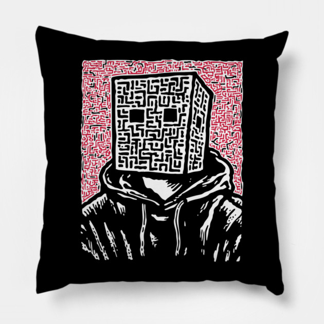 Mr. Anonymous Pillow by TuncGK