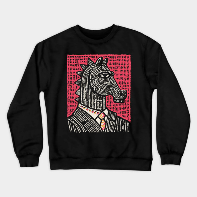 The Strategist | Pop Art Chess Piece Crewneck Sweatshirt by TuncGK
