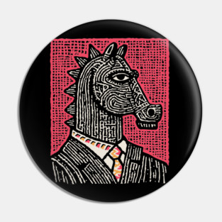 The Strategist | Pop Art Chess Piece Pin