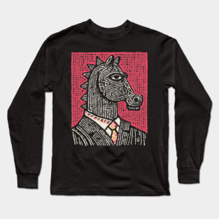 The Strategist | Pop Art Chess Piece Long Sleeve T-Shirt