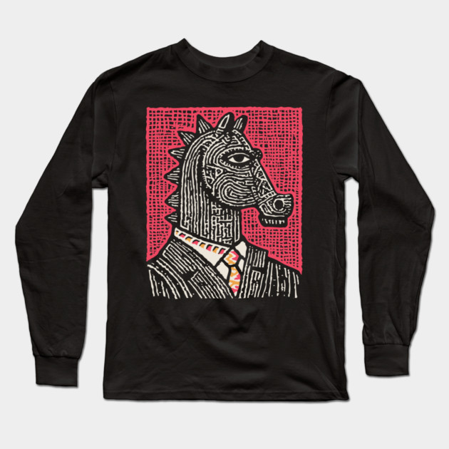 The Strategist | Pop Art Chess Piece Long Sleeve T-Shirt by TuncGK