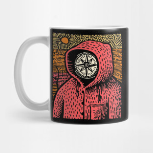 The Wanderer | Linocut Compass Design Mug