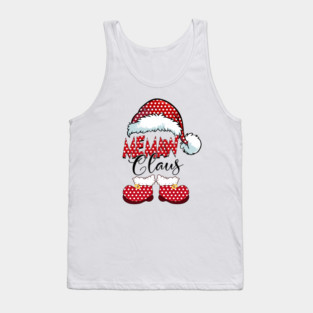 Vintage Memaw Claus Xmas Santa Claus Merry Christmas Tank Top