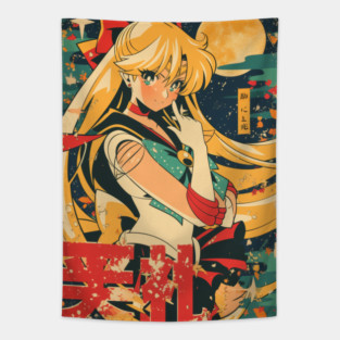 Sailor Venus Vintage Poster Tapestry