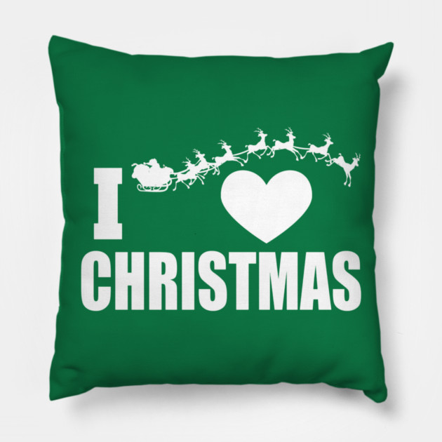 I Heart Christmas Pillow by MCALTees