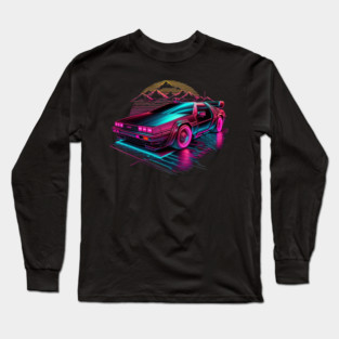 Retrowave Delorean Long Sleeve T-Shirt