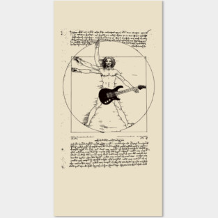 Vitruvian Man - Guitar Player Posters and Art