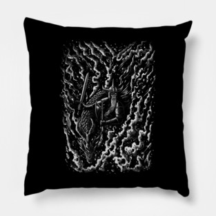 Black defense dragon Pillow