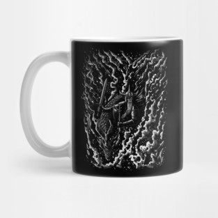 Black defense dragon Mug