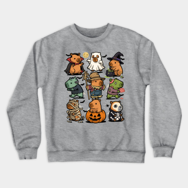 Spooky Capybaras Crewneck Sweatshirt by GoshWow®