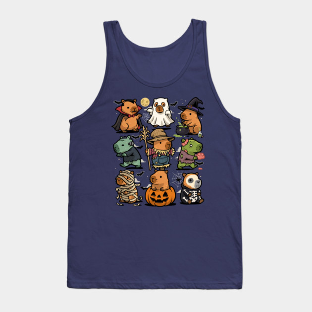 Spooky Capybaras Tank Top by GoshWow®