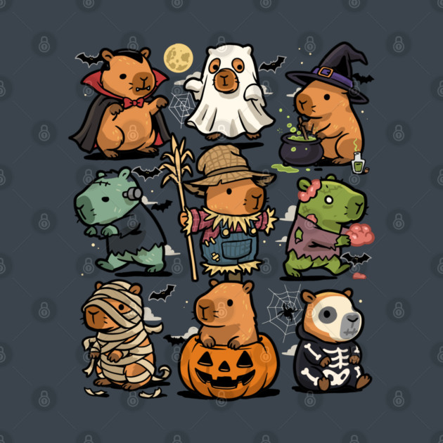 Spooky Capybaras by GoshWow®