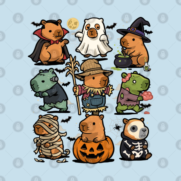 Spooky Capybaras by GoshWow®