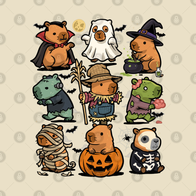 Spooky Capybaras by GoshWow®