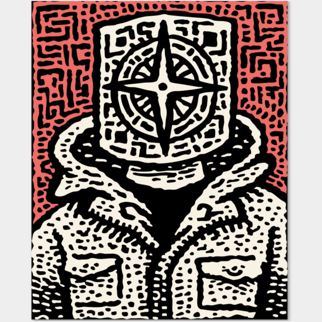 Inner North | Minimalist Compass Art Wall Art by TuncGK