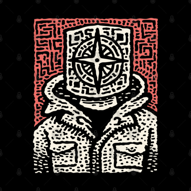 Inner North | Minimalist Compass Art by TuncGK