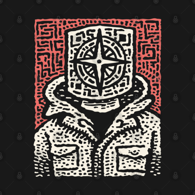 Inner North | Minimalist Compass Art by TuncGK