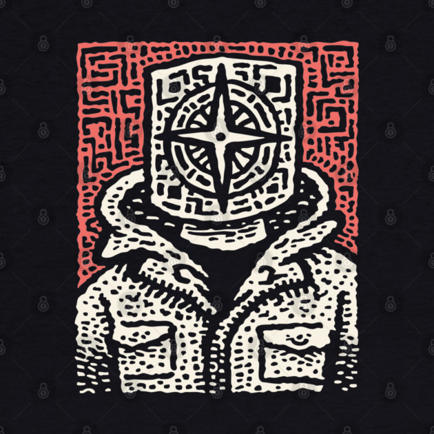 Inner North | Minimalist Compass Art by TuncGK