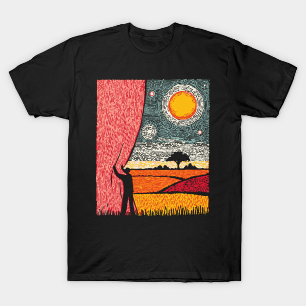 New Horizons | Hopeful Landscape Art T-Shirt by TuncGK