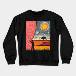 New Horizons | Hopeful Landscape Art Crewneck Sweatshirt