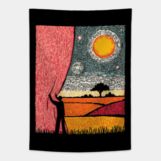 New Horizons | Hopeful Landscape Art Tapestry