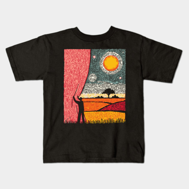 New Horizons | Hopeful Landscape Art Kids T-Shirt by TuncGK