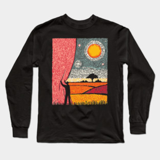 New Horizons | Hopeful Landscape Art Long Sleeve T-Shirt