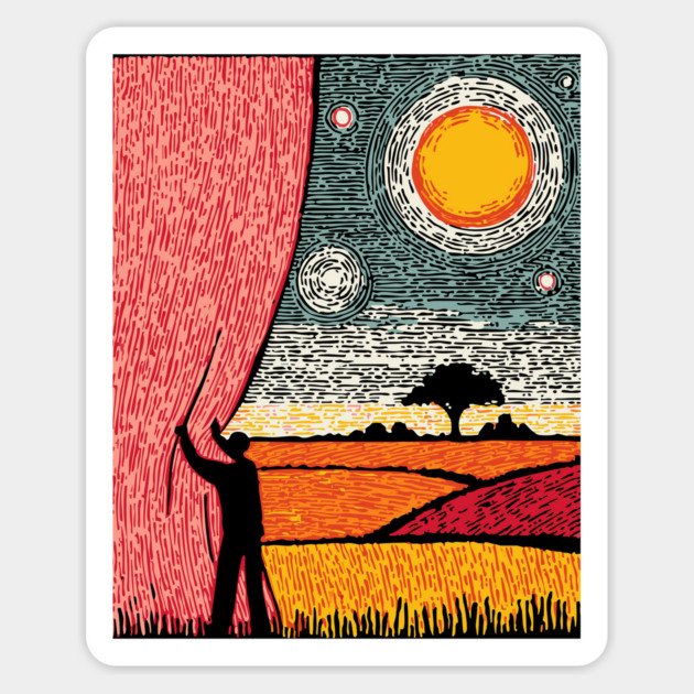 New Horizons | Hopeful Landscape Art Magnet by TuncGK