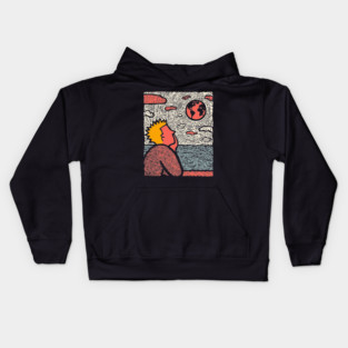 Earth Gazer | Cosmic Pop Art Kids Hoodie