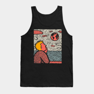 Earth Gazer | Cosmic Pop Art Tank Top