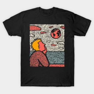 Earth Gazer | Cosmic Pop Art T-Shirt