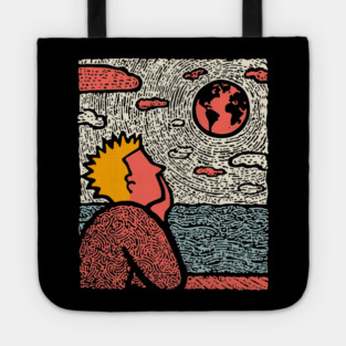 Earth Gazer | Cosmic Pop Art Tote