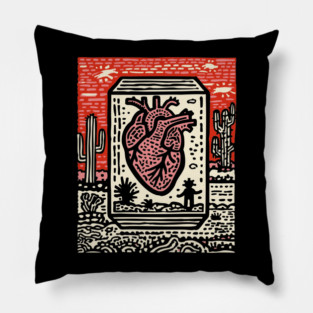 Resilient Heart | Botanical Anatomy Art Pillow