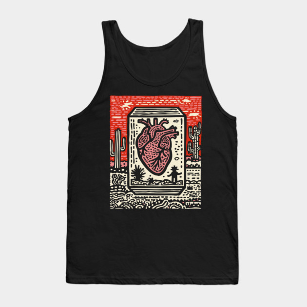 Resilient Heart | Botanical Anatomy Art Tank Top by TuncGK
