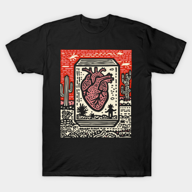 Resilient Heart | Botanical Anatomy Art T-Shirt by TuncGK