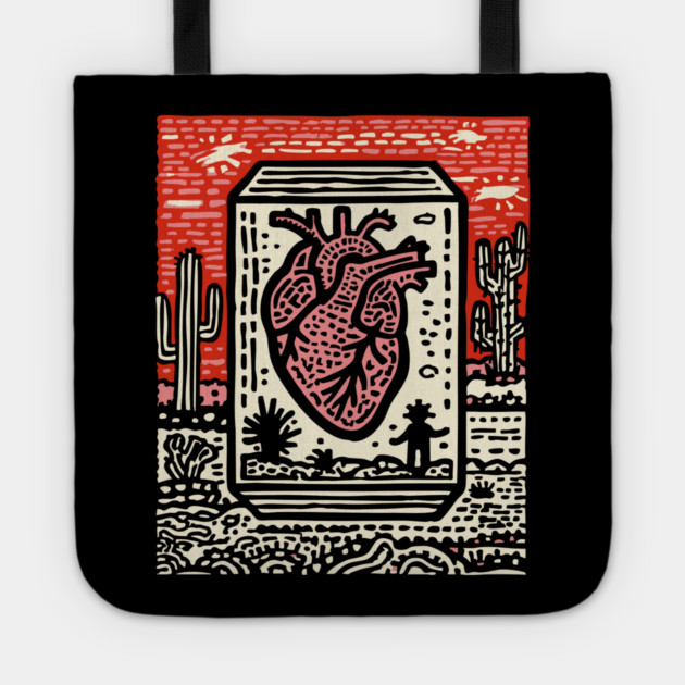Resilient Heart | Botanical Anatomy Art Tote by TuncGK