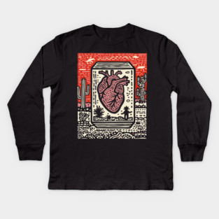 Resilient Heart | Botanical Anatomy Art Kids Long Sleeve T-Shirt