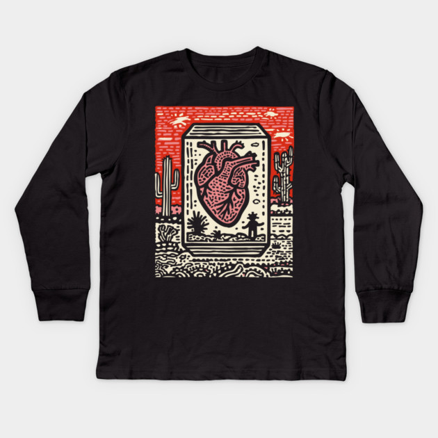 Resilient Heart | Botanical Anatomy Art Kids Long Sleeve T-Shirt by TuncGK